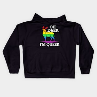 Oh Deer Im Queer Pride Month Lgbt Kids Hoodie